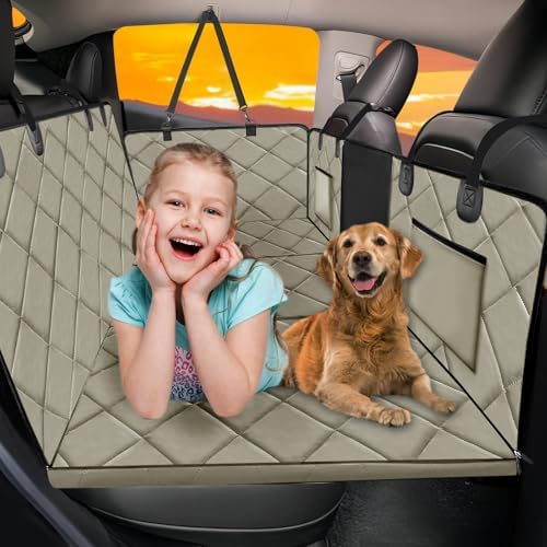 Hard Bottom Dog Car Seat Cover for Back Seat, Backseat Extender