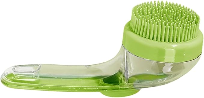 Pet Dogs Shampoo Dispenser Brush Cats Massage Comb Grooming Scrubber Shower Brush for Bathing Soft Silicone Bristles