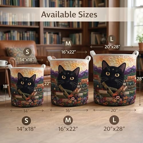 Collapsible Oxford Laundry Basket, Cute Tote Bag Hamper for Baby, Heavy Duty Clothes Storage Bucket Toy Organizer for Bathroom(20" x 28")