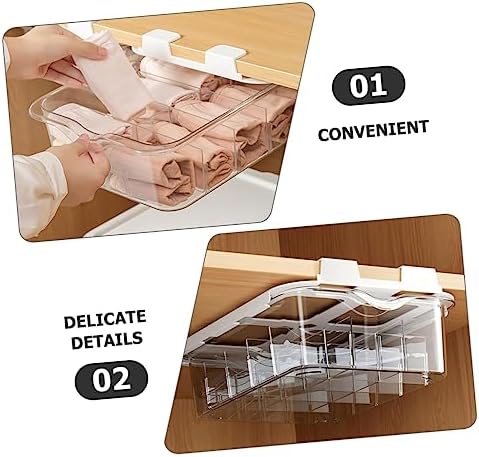 Type Socks Organizer Box Dividers Multi-functional Storage for Underwear Socks Items Design for Easy Visibility Closet Drawer