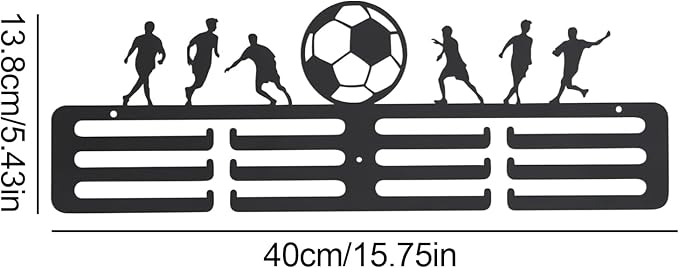 Award Hanger Football Theme Organizer | Sports Award Storage Rack for Runners Players Swimmers Gymnasts Athletes Winners Bedroom Office Gym Living Room