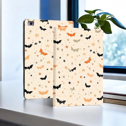 for Microsoft Surface Go 4/3/2/1-10.5" 2021 Tablet Case,Auto Wake/Sleep,Adjustable Stand Protective Cover - Halloween Bat Star