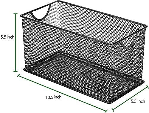 3 Pack Mesh Metal Storage Basket Organizer CD Storage Boxes | 3 Pack Mesh Metal Storage Basket Organizer CD Storage Boxes for Ofiice Home