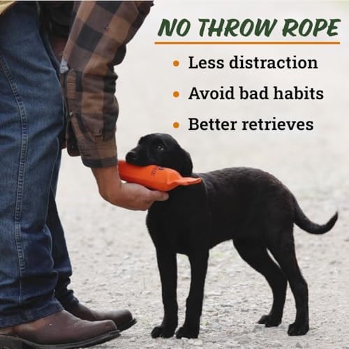 DogBone Firehose Dog Bumper for Hunting & Sporting Dog Training - Perfect Floating Dummy for Water Retrieving & Fetch - Ideal Canvas Alternative for Puppies or Adult Retrievers & Includes Throw Loop