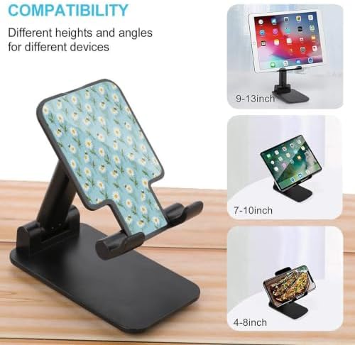 Collapsible Bees White Daisy Flowers Desktop Phone Holder | Cell Phone Stand, with Anti Slip Pad, Tablet Stand, Desk Office, Travel Accessories