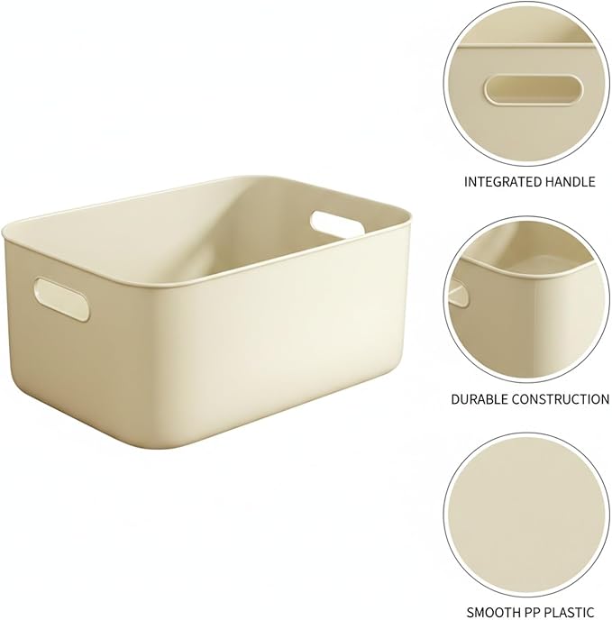 Dog Shaped Storage Bin with Lid and Handle, Decorative PP Plastic Organizer Box for Home, Office, and Craft Supplies