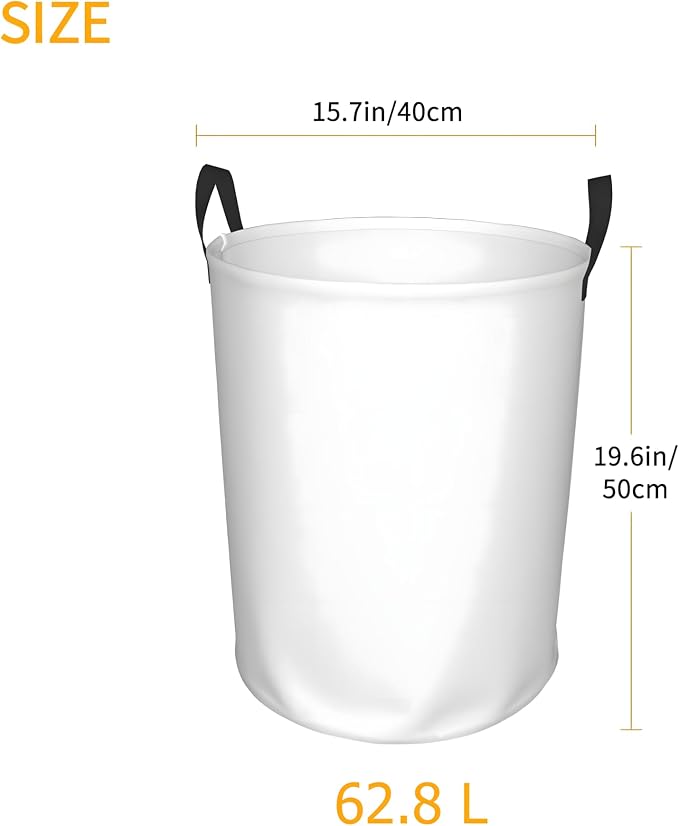 Sweet pet illustration,aesthetic laundry basket 15.7x19.6 inch 62L | Portable clothing storage basket，foldable with handle, very for laundry rooms, bathrooms, student dormitories, home bedrooms