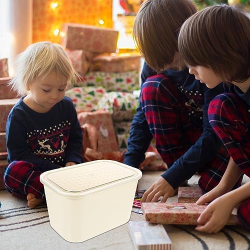 TEHAUX Book Storage Organizer Lid Pet Container for Home Office Kitchen and Bathroom for Books Toys Snacks