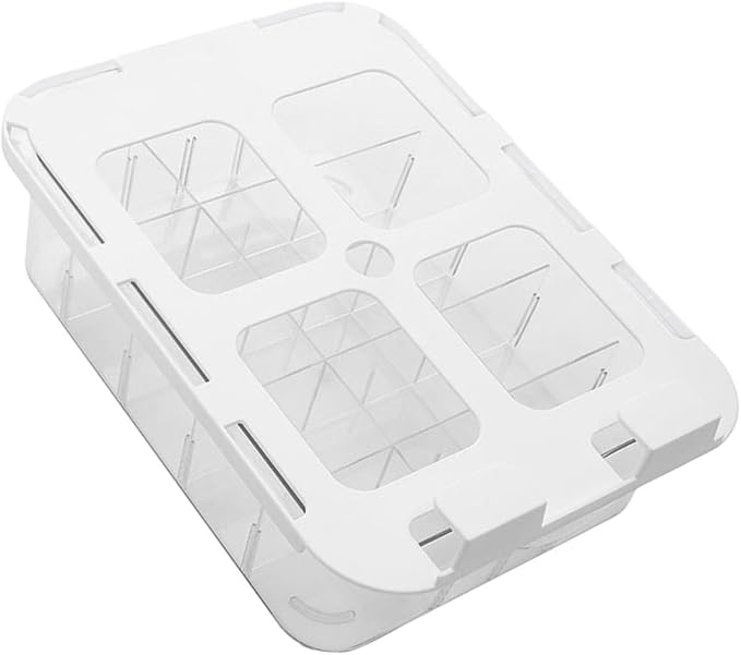 Yardwe Adhesive Underwear and Socks Drawer Organizer Box with 15 Compartments, Pet Material, Multi-grid Design, Lid Included for Home Closet Storage and Practical Organization