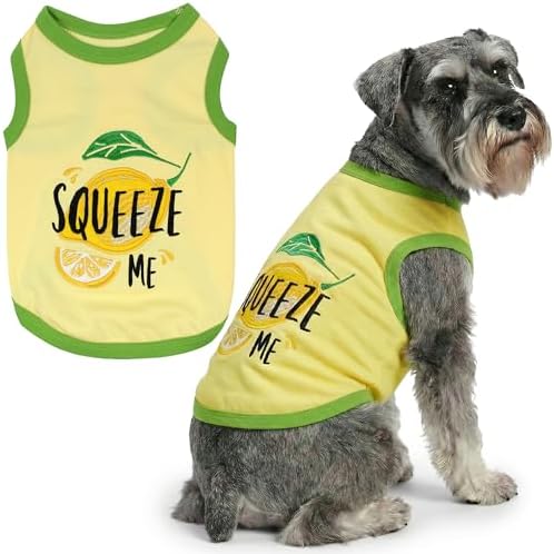 Parisian Pet Dog Shirt – 100% Cotton Shirts for Large Dogs – Sleeveless Puppy Vest – Lightweight and Breathable Pet Apparel – Pullover Summer Dog Clothes - Stretchy Funny T Shirts for Dogs