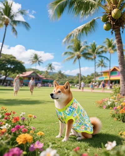 PET SHOW 4 Pack Dog Hawaiian Shirts for Medium Large Dogs UPF 50+ UV Sun Protection Summer Cool Clothes Tank Top Floral Dog T-Shirts Pet Holiday Party Sleeveless Vest Boy Girl(X-Large)