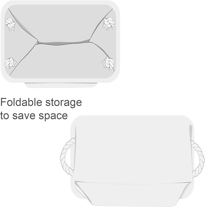 Storage Basket for Shelves - 15.8x11.8x11.8 inch 3 Pack Fabric Storage Cubes, Collapsible Storage Bin for Organizing Organizer Closet Book Gift Dog(White)