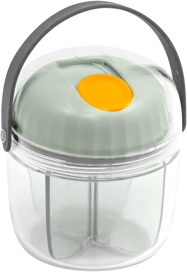 Mini Pill Dispenser Organizer Bottle, Daily Travel Medication Box with Secure Closure (Mini - Green)