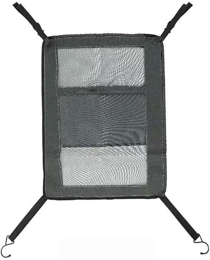 Dog Car Barrier for VW Caddy 2003-2020, Seat Separator Dogs Kids 2 in 1 Mesh Pet Travel Safety Divider Storage Pockets Kid Partition Seat Blocker,Black