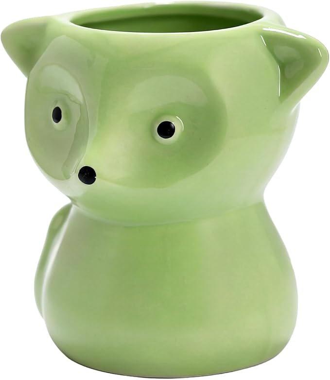 Ceramic Fox Shaped Pen Pencil Holder for Desk Decoration Accessories Fox Decor Makeup Brush Pen Cups Office School Ideal Gifts for Women, Mom or Birthdays