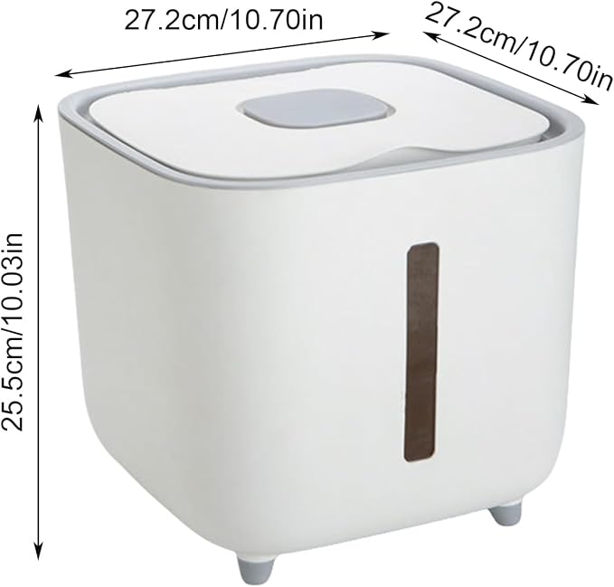 Grain Dispenser Large Stackable Lidded Household Food Storage Box | Food Container for Grains Flour Sugar Beans Cereal Dry Goods Nuts Medicinal Materials Pasta Coffee Lentils Kernels Herbs