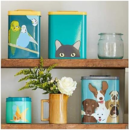 Burgon & Ball Creaturewares The Rabble Dog GCR/CAT Tin Pet Food Storage, 16.5 cm x 11 cm x 20 cm Size