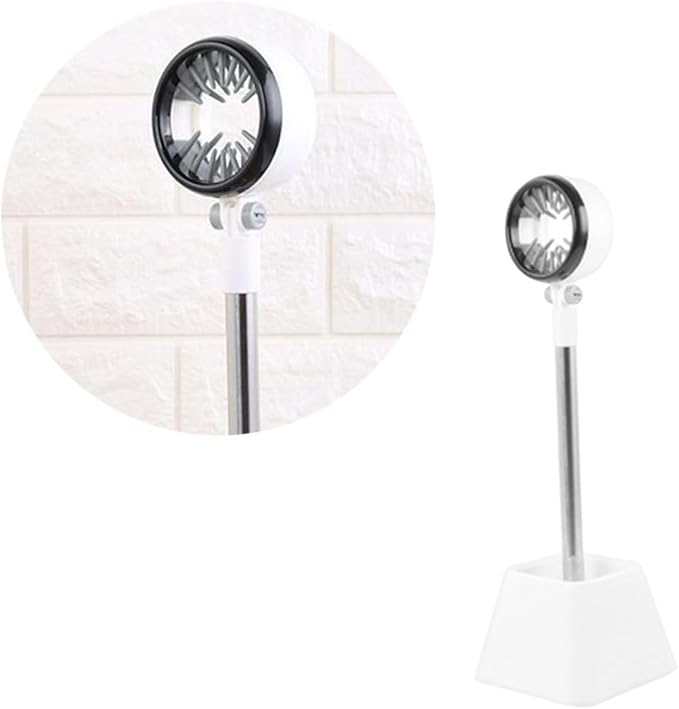 Mikikit Pet Hair Dryer Stand with Rotation and Material Hands Hair Dryer Holder for Easy Pet Drying White Color with Carton Packaging