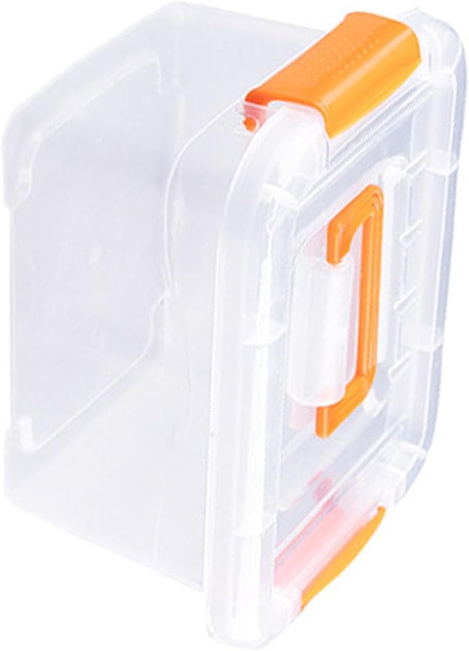 Zopsc Clear Plastic Storage Bins with Latching Buckles, Heavy Duty Portable Container Boxes with Lid for Home Organization, Small Stackable Bins, Ideal for Closet Garage Shelf