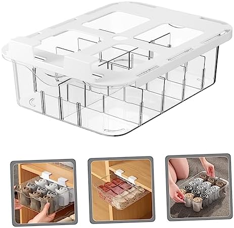 Outanaya 15grid Organizer for Drawer Underwear Storage Box Wall Socks Dividers Socks Underwear Organizer Drawer Office