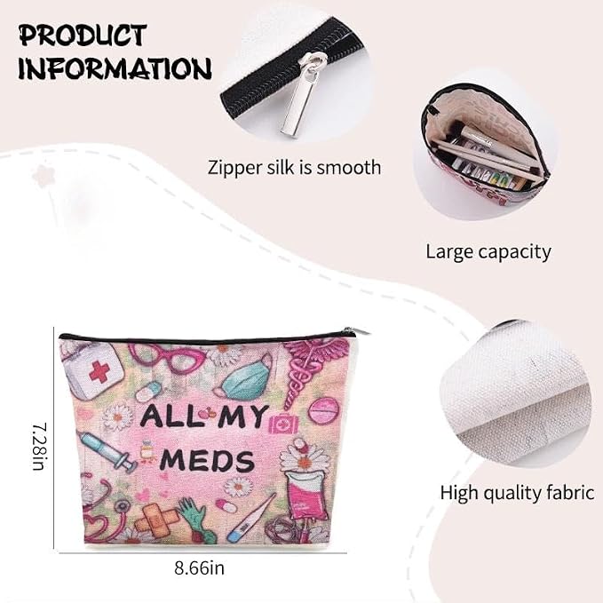 Small Nurse Medical Supply Pouch Bag Emergency Medicine Physician Bag Gifts Pharmacist Doctor Graduates Accessories Family Patient Medication Organizer Nursing School Makeup Bags Survival Med Pouch