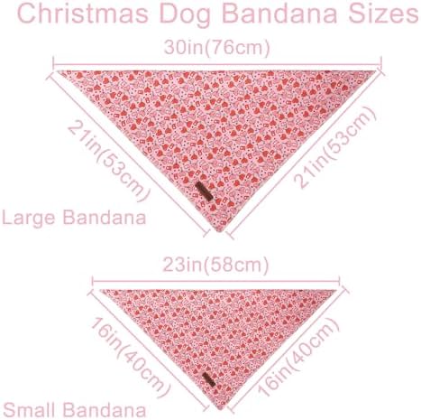 Valentine Dog Bandana, Pink Heart Triangle Bid Scarf for Small Medium Dog, Cotton Pet Kerchief for Girl Boy Dogs or Cats, Red Dog Bandana, Cute Adorable Puppy Bandana