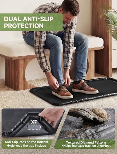 Shoe Mat, Large Boot Mat for Entryway Indoor- 50" × 17.7"