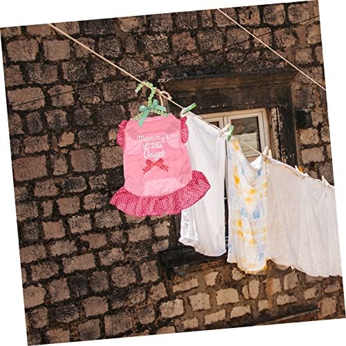 Happyyami 20CM Pearl PET Clothes Hanger Bow 5-Pack Stylish Dog Apparel Hangers Non-Slip Design for PET Clothing Organization