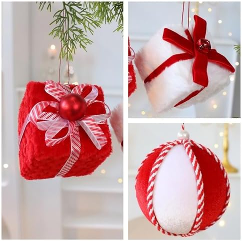 Festival Velvety Tree Hanging Decorations Assorted Holiday Ornament for Pets Durability Craft Supplies Festival Craft Ornament