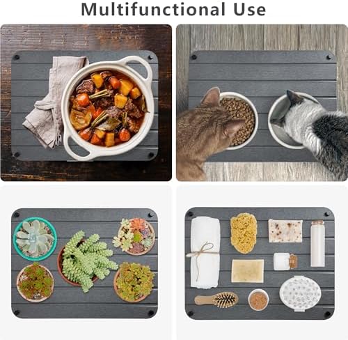 Water Absorbing Stone Dish Drying Mat for Kitchen Counter Quick Drying Tray