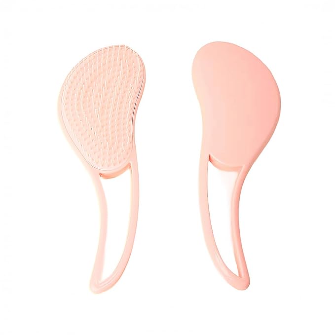 Dog Grooming Brush, Soft Puppy Massage Brush, Pet Hair Bathing Brush Comb, Hangable Grooming Tool for Poodles, Teddy, Yorkies, Maltese, Shih Tzu, Chihuahua (Light Pink)