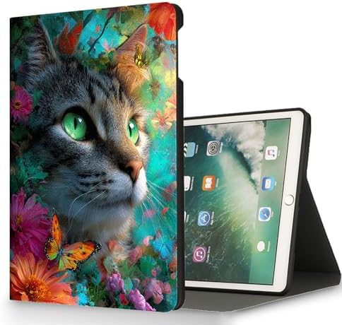 for Microsoft Surface Go 4/3/2/1-10.5" 2021 Tablet Case,Auto Wake/Sleep,Adjustable Stand Protective Cover - Cute Cat