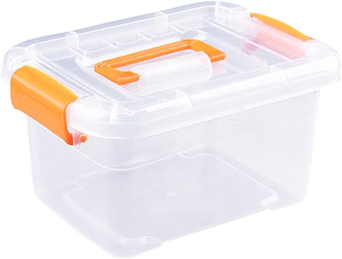 Zopsc Plastic Storage Bins With Latching Buckles, Clear Container Box With Lids, Heavy Duty Storage Bin, Portable Handle Box for Home Organization Garage Pantry