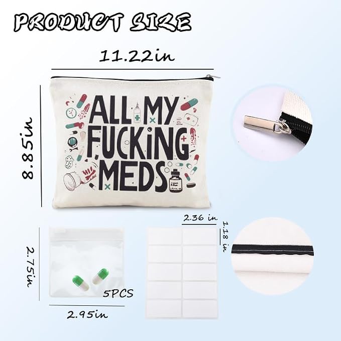 Sisadodo Charging Cable Organizer Travel Bag Toiletry Makeup Cosmetic Bags Medicine Med Toiletry Bag Pouch Diabetic Gifts Bags