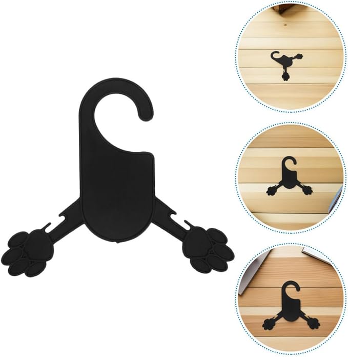 30pcs Pet Clothing Hanger Compact Dark Plastic Rack for Puppy Outfits | Anti-skid Design Prevents Garments from Falling, Sort and Store Pet Outfits, Space-saving Minimalist Style