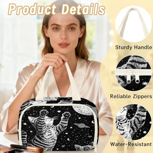 Funny Cat Travel Toiletry Bag for Women