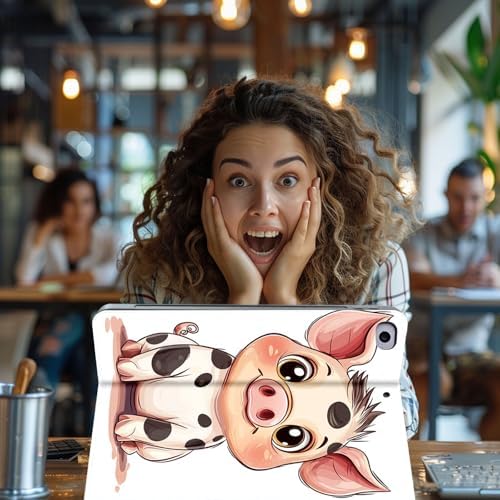 for Microsoft Surface Pro 8-13" 2021 Tablet Case,Auto Wake/Sleep,Adjustable Stand Protective Cover - Cute Cartoon Pig
