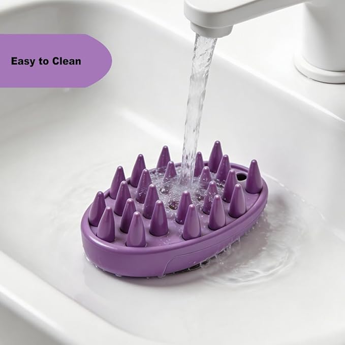 Silicone Dog Brush, Rubber Curry Brush with Long Pins for Short & Long Hair Dogs, Curry Comb Use Wet as Pet Bath Brush or Dry for Grooming Loose Hair