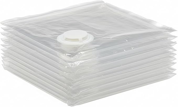 Vacuum Storage Bags for Clothes and Bedding, Clear Space Saver Bags with Valve, Reusable Compression Organizer (1 Pack)