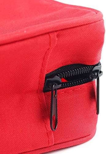 First Aid Bag First Aid Kit Empty Medical Storage Bag Red Trauma Bag for Emergency First Aid Kits Car Workshop Cycling Outdoors (Red 1PC)