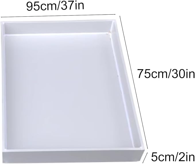 Large Leak-Proof Water Tray, Durable PP Plastic Drip Pan for Laboratories, Homes & Kitchens - 95x75cm (37x30in) Perfect for Spills & Messes