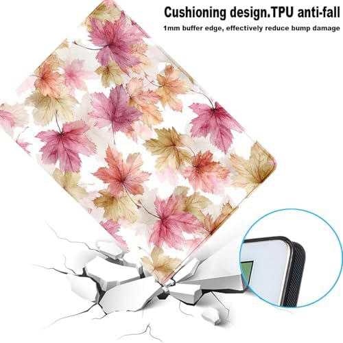 for Samsung Galaxy Tab A 8.0 2017 (SM-T380/T385) Tablet Protective Cover with Adjustable Stand and Magnetic Auto Wake/Sleep,Maple Leaf Print