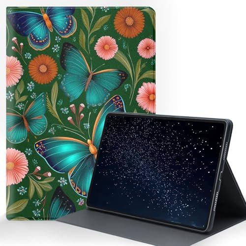 for Samsung Galaxy Tab S10 Plus 2024/S9 Plus/S9 FE Plus 5G 2023 12.4 Inch Tablet Protective Cover with Adjustable Stand and Magnetic Auto Wake/Sleep,Butterfly Flower
