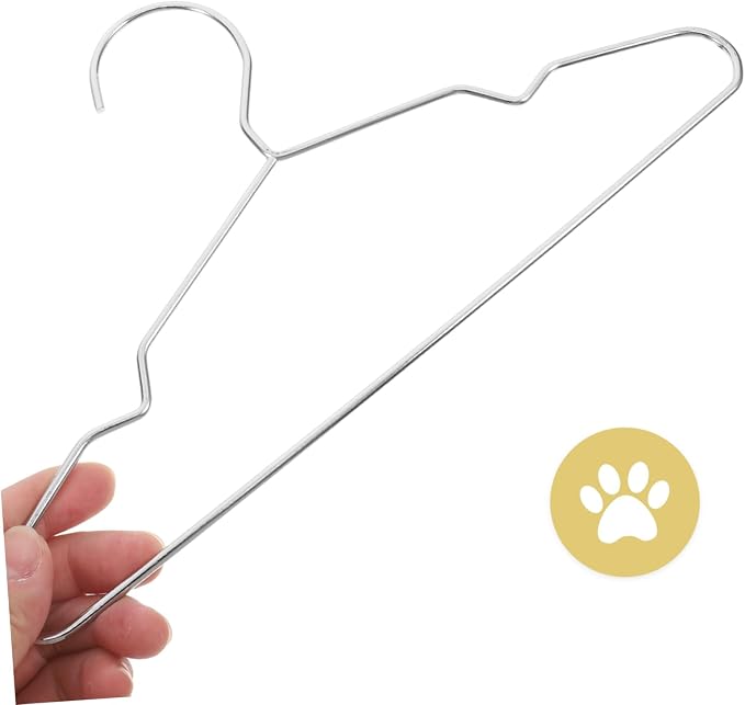 Cabilock 10pcs Elegant Pet Closet Hanger Stylish Steel Clothing Rack for Dogs Cats Versatile Pet Apparel Organizer Storage