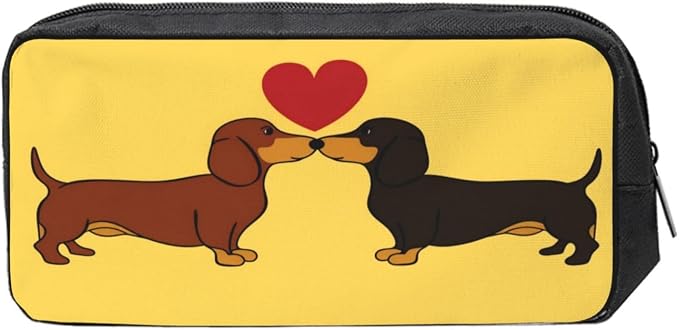 Dogs Large Pencil Case, Durable Pen Bag Zipper Organizer Pouch for Office Travel for Women Men