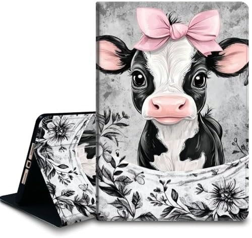 Bxgolkgd Tablet Case for Samsung Galaxy Tab A 8.0 Inch 2017(SM-T380/T385),Shockproof Stand Cover with Heat Dissipation,Auto Wake/Sleep Function,Cute Cow
