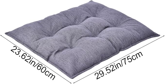 Chew Proof Dog Bed for Crate, Indestructible Durable Kennel Mat with Reinforced Corners, Large Washable Chew Resistant Pet Pad for Small Chewers (Gray, 29"×23")