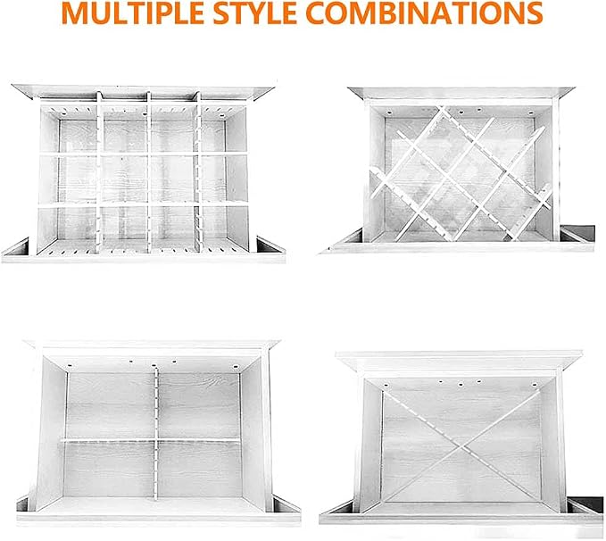 12Pcs Drawer Dividers, 16.93" x 2.76", Thick, Large Adjustable Drawer Organizer for Clothes, Kitchen, Bathroom, Dresser, Fridge, Bedroom, Office Storage, DIY Storage Organizer Separator