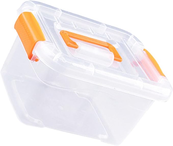 Zopsc Clear Plastic Storage Bins with Latching Buckles, Heavy Duty Portable Container Boxes with Lid for Home Organization, Small Stackable Bins, Ideal for Closet Garage Shelf