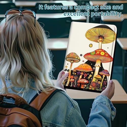 Case for Samsung Galaxy Tab A7 10.4" 2022/2020, 360 Degree Rotating Stand with Multi-Angle Vertical & Horizontal Viewing Shockproof Protective Shell for Women Men, Mushroom Painting